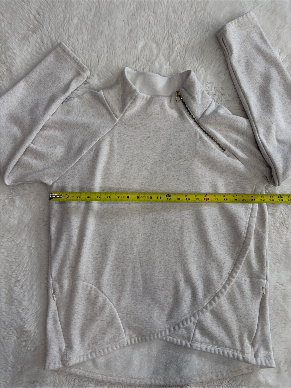 ATHLETA,Size XL,Cozy Off-White Quarter Zip Pullover - Picture 11 of 15